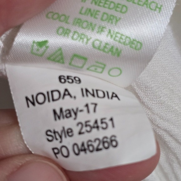 Lilly Pulitzer Top Womens XS White Dahle Embroidered Long Sleeve Beach Tropical - Picture 7 of 13